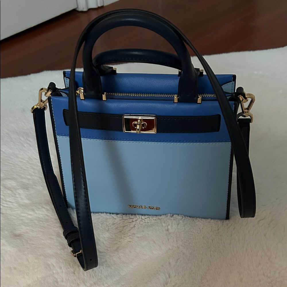 MICHAEL Michael Kors Two-Tone Blue Satchel